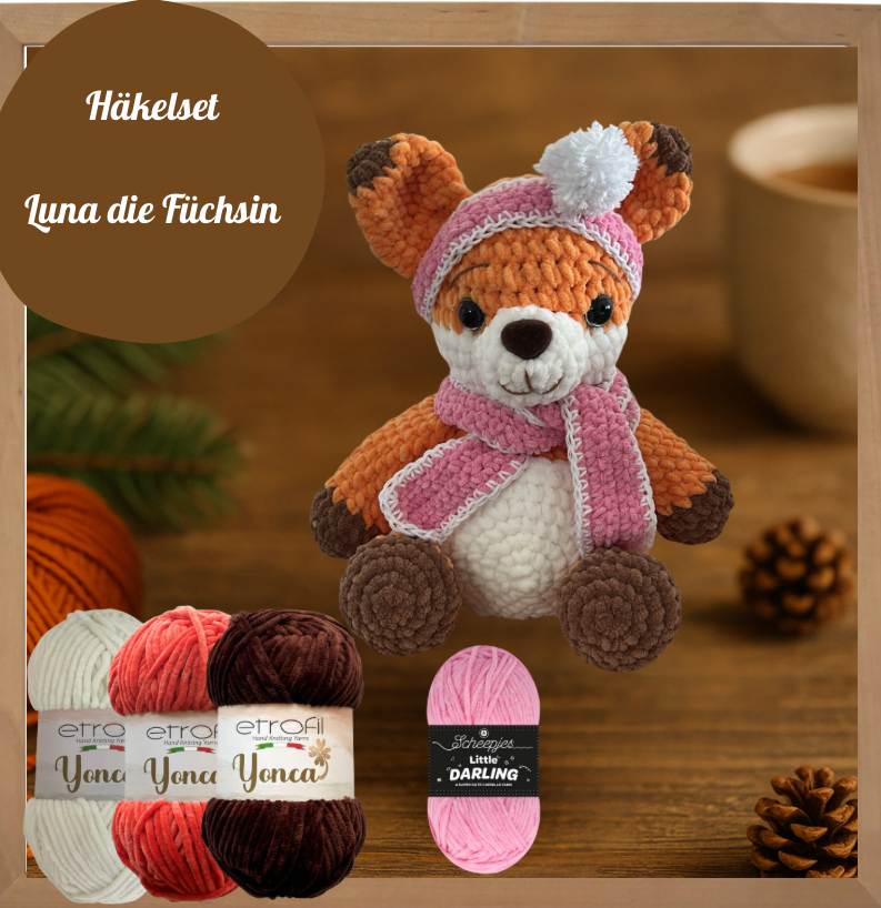 Häkelset Luna die Winter Füchsin