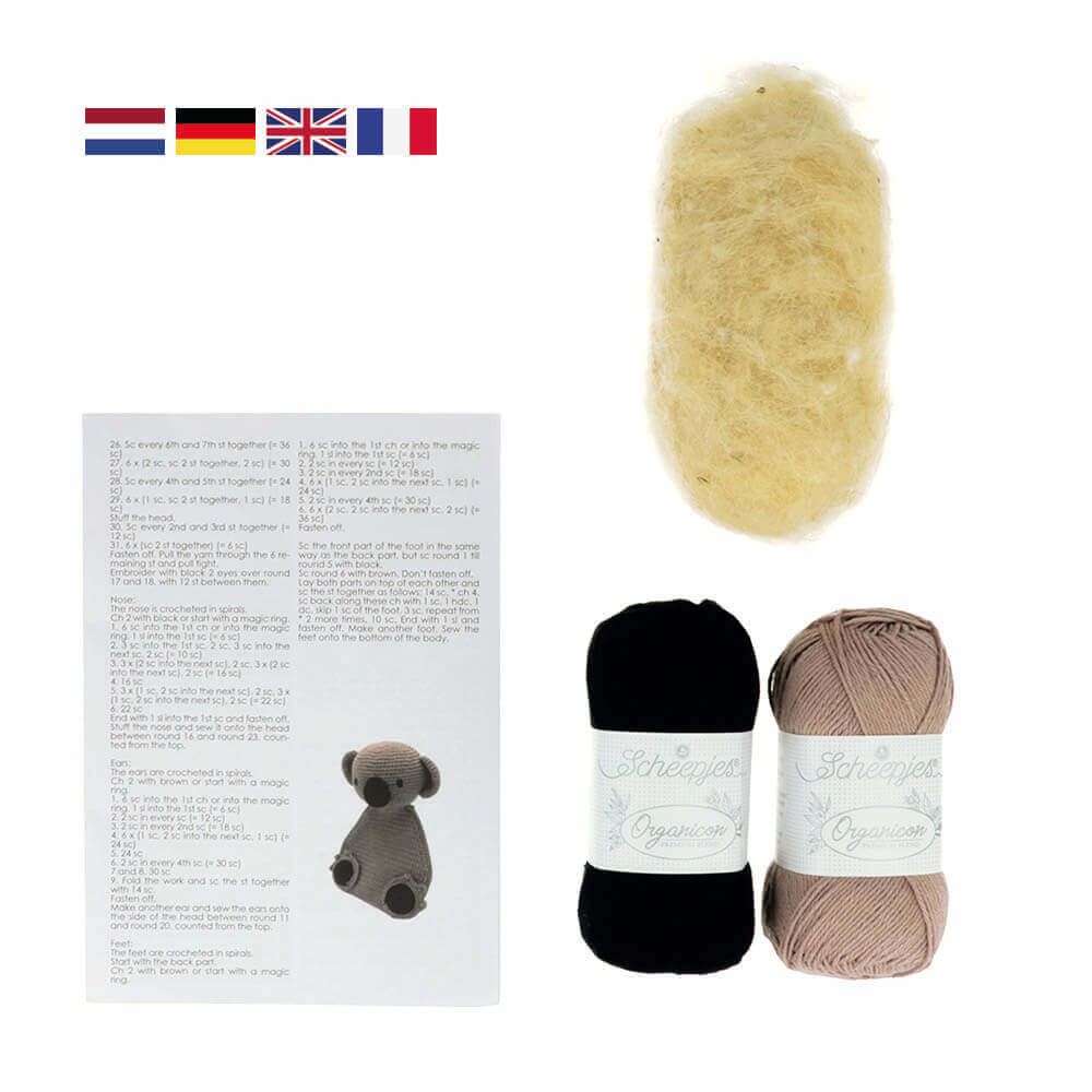 Häkelset Amigurumi Shermar der Koala