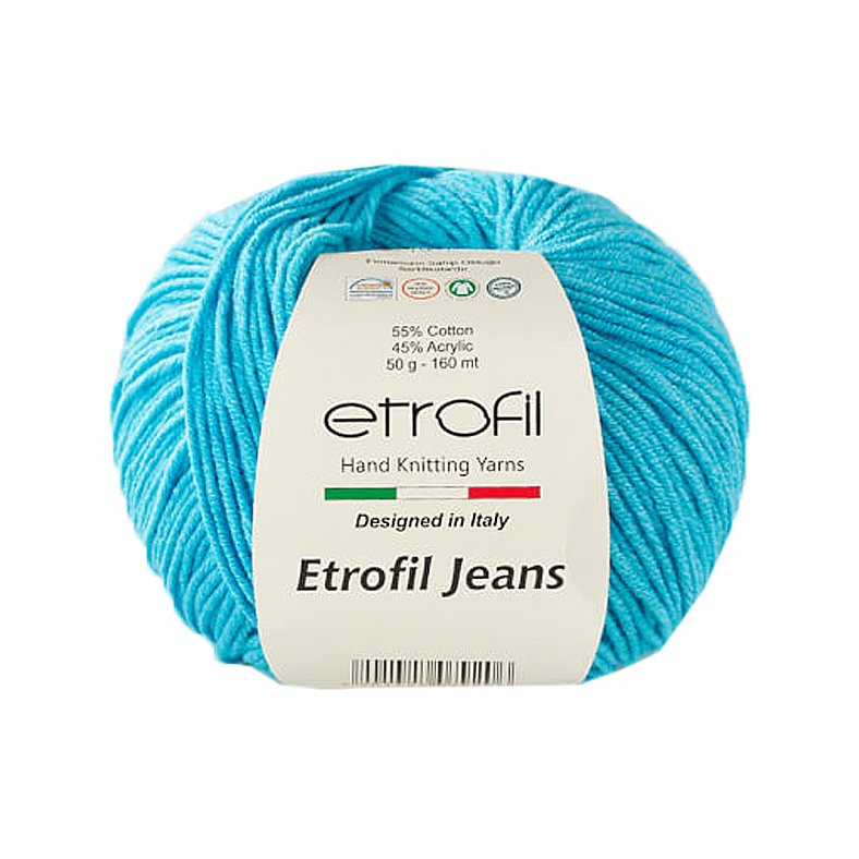 Etrofil Jeans Bauwolle Garn hellblau