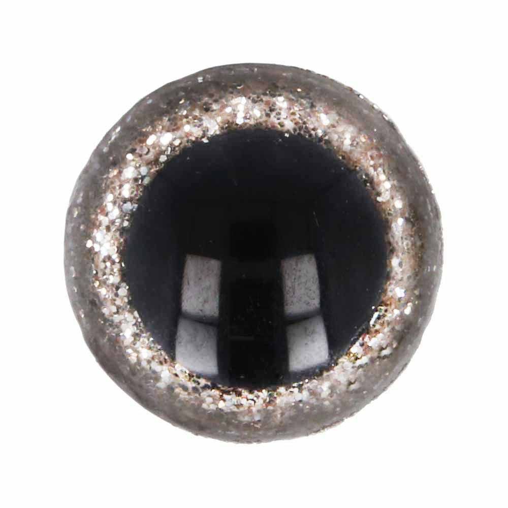 Sicherheitsaugen Glitzer in silber