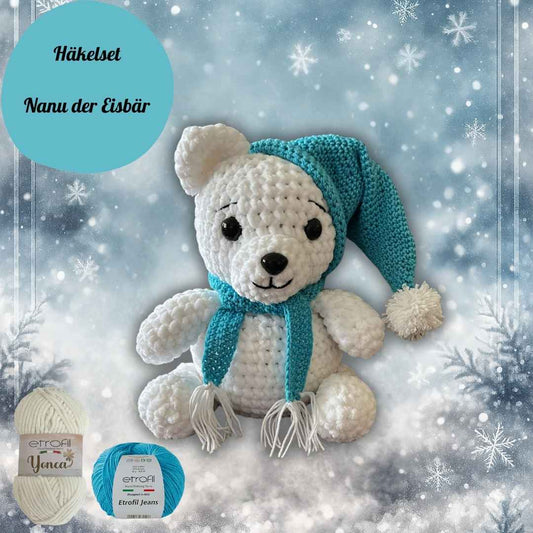 Häkelset Nanu der Eisbär