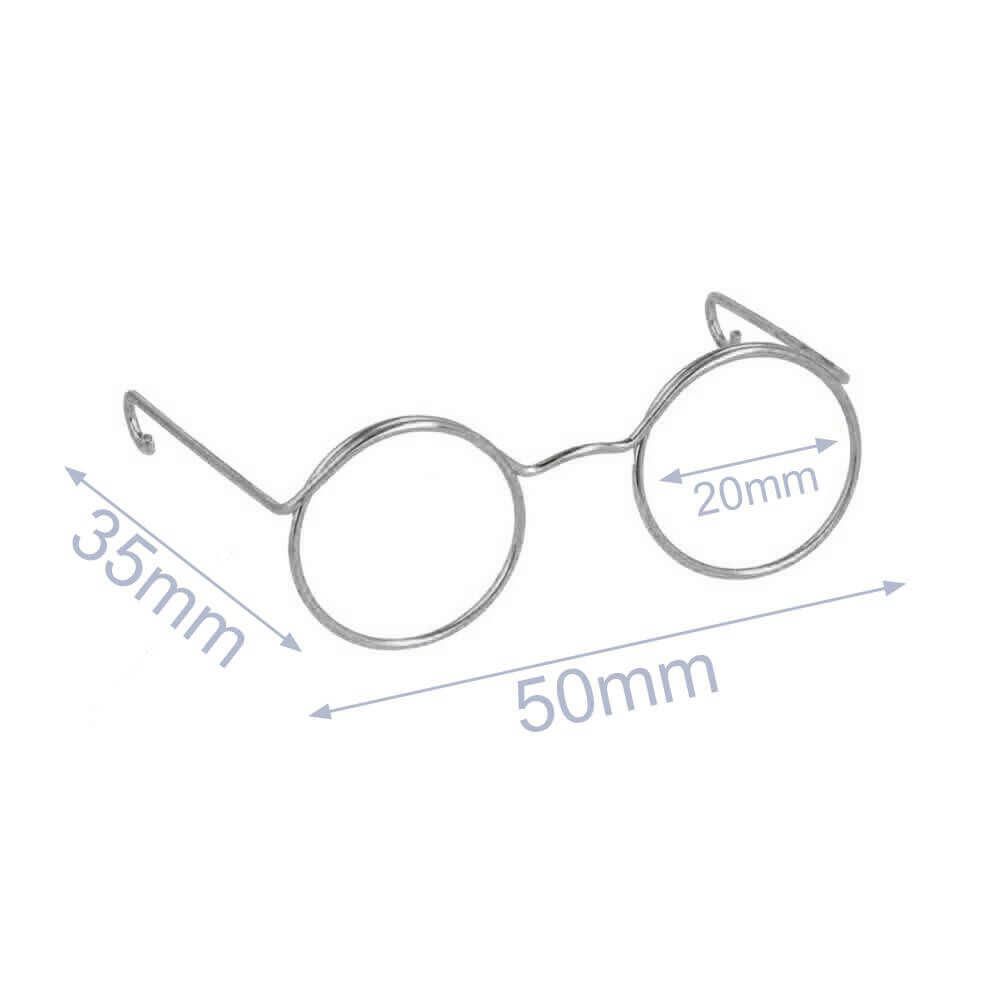 Brille Für Stofftiere in silber