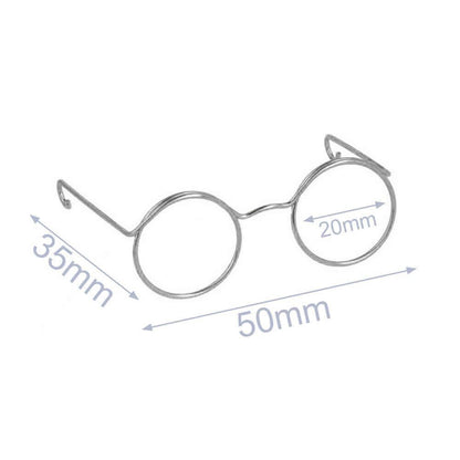 Brille Für Stofftiere in silber