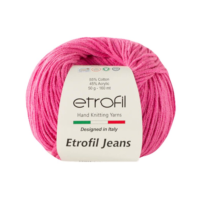 Etrofil Jeans Bauwolle Garn dunkel pink