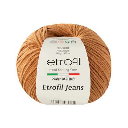 Etrofil Jeans Bauwolle Garn hellbraun