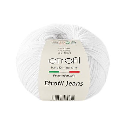 Etrofil Jeans Bauwolle Garn weiß